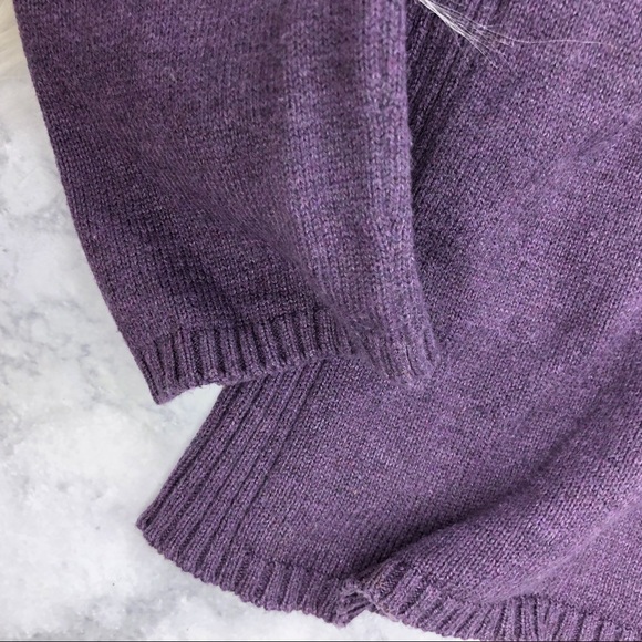 Eddie Bauer Purple Knit Sweater Zip Neck - Picture 3 of 8